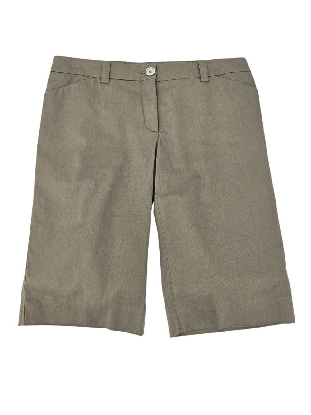 Burberry London Tailored Bermuda Short Brown/Gray Women's Size 6 Preppy Mid Rise